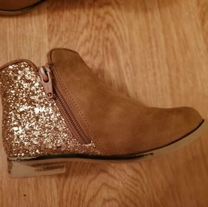 Cat & Jack brown and gold booties